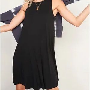 NWT Old Navy black tank top swing dress